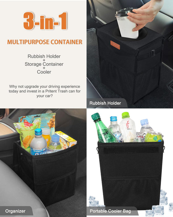 Car Trash Can with Lid