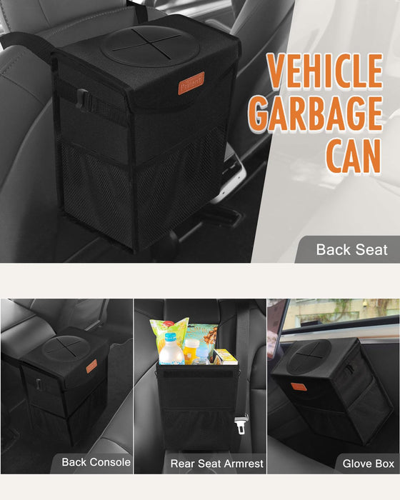 Car Trash Can with Lid