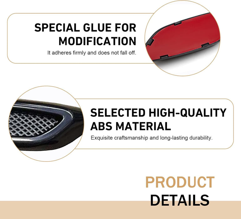 6 PCS Car Hood Side Door Vent Covers