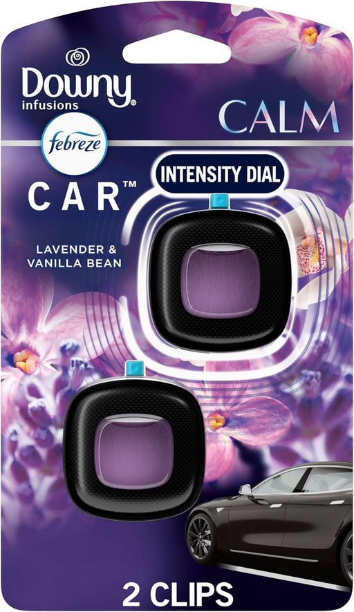 Car Vent Clip, Downy Calm Scent, 2 Count, 0.13 Oz Total