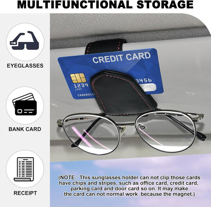 Black Sunglasses Holder for Car Visor