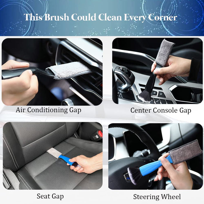 Double Head Brush for Car Clean 1Pack