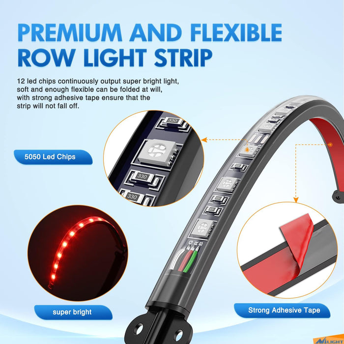 4PCS USB Interior Car Lights 48 Leds