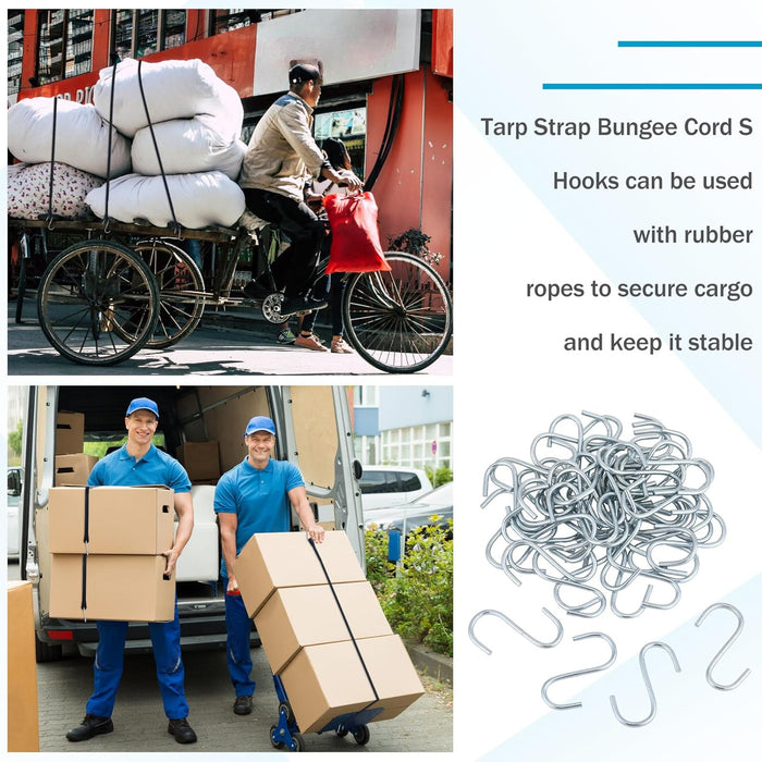 50 Pcs Bungee Cord S Hooks Bulk Rust