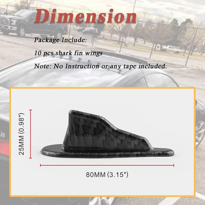 10Pcs/Set Diffuser Shark Fin Kit Compatible 