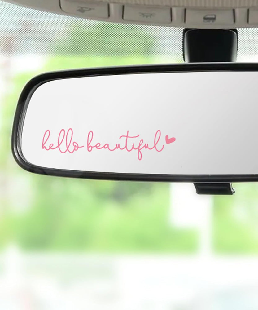 Mirror Decal - Hello Beautiful Rearview