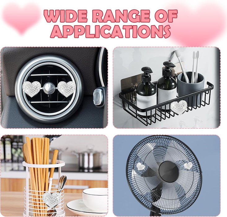 4PCS Heart-Shaped Car Vent Clips 