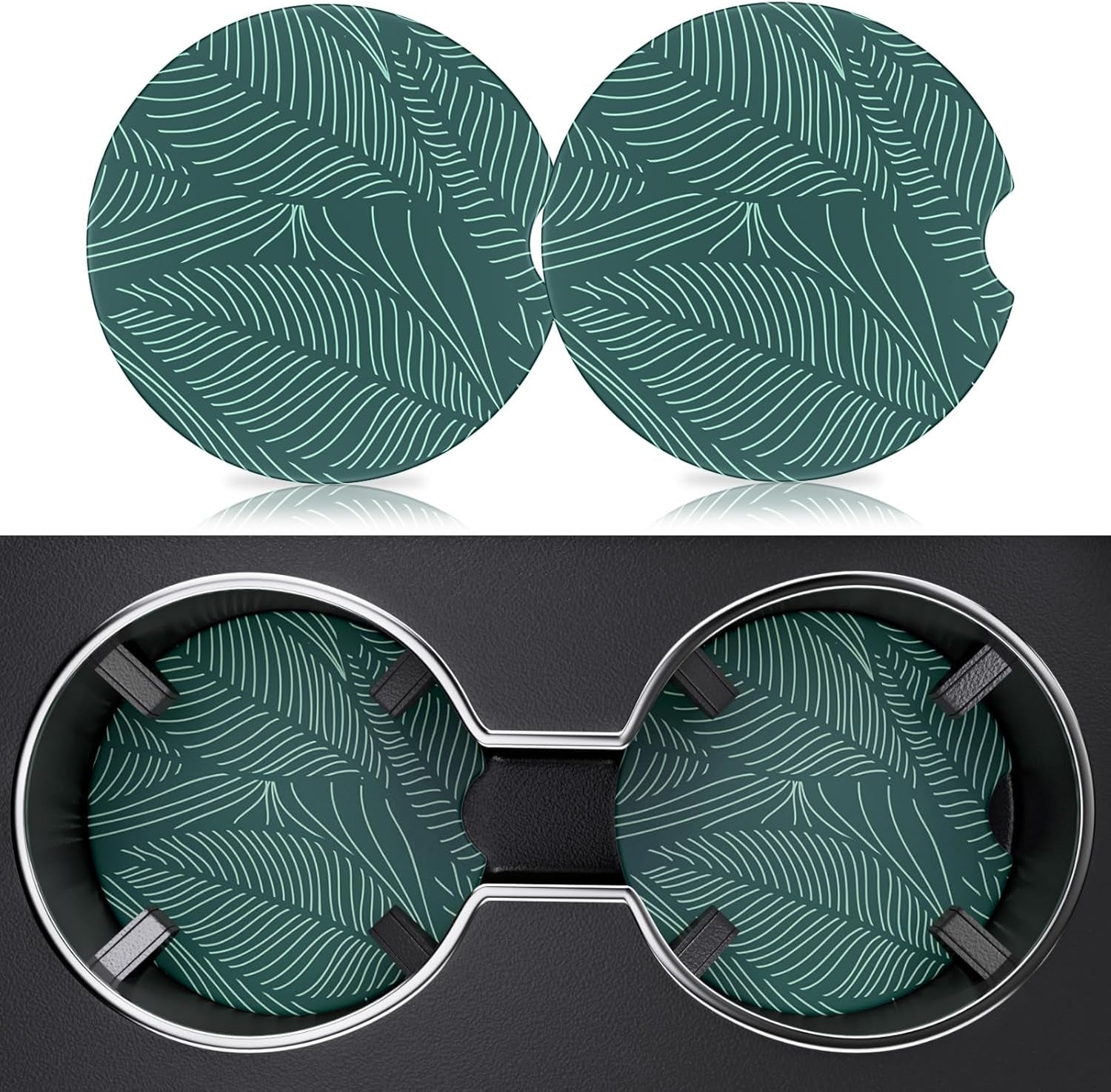 2 Pack Car Cup Holder Coasters