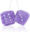 Pair 3” Purple Fuzzy Plush Dice 