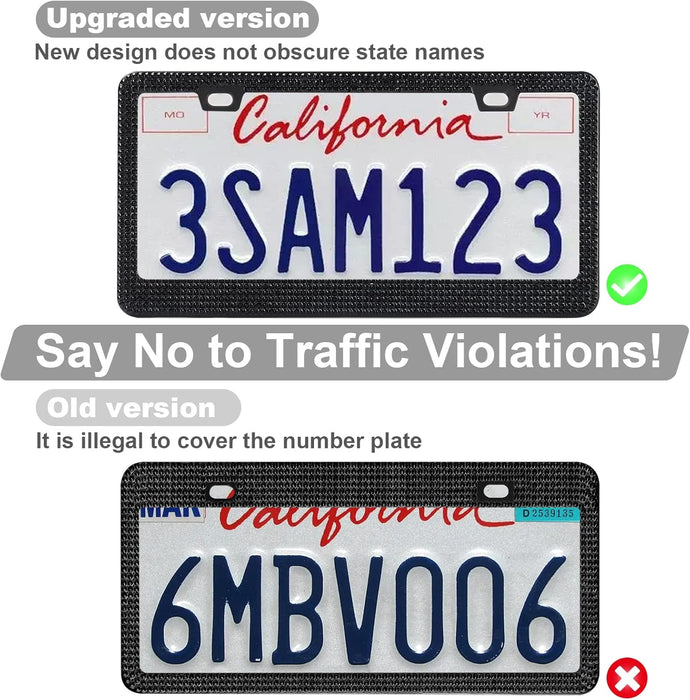 2 Pack Bling License Plate Frames for Women
