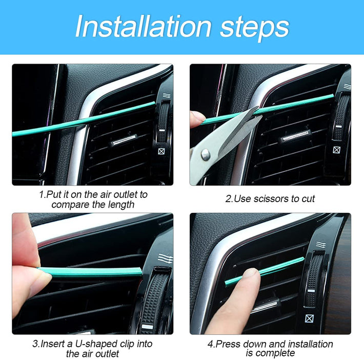 20 Pieces Car Air Conditioner Decoration Strip
