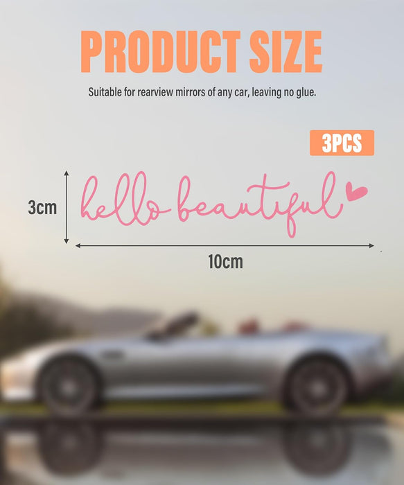 Mirror Decal - Hello Beautiful Rearview