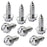 Chrome License Plate Screw Kit - Set of 8 
