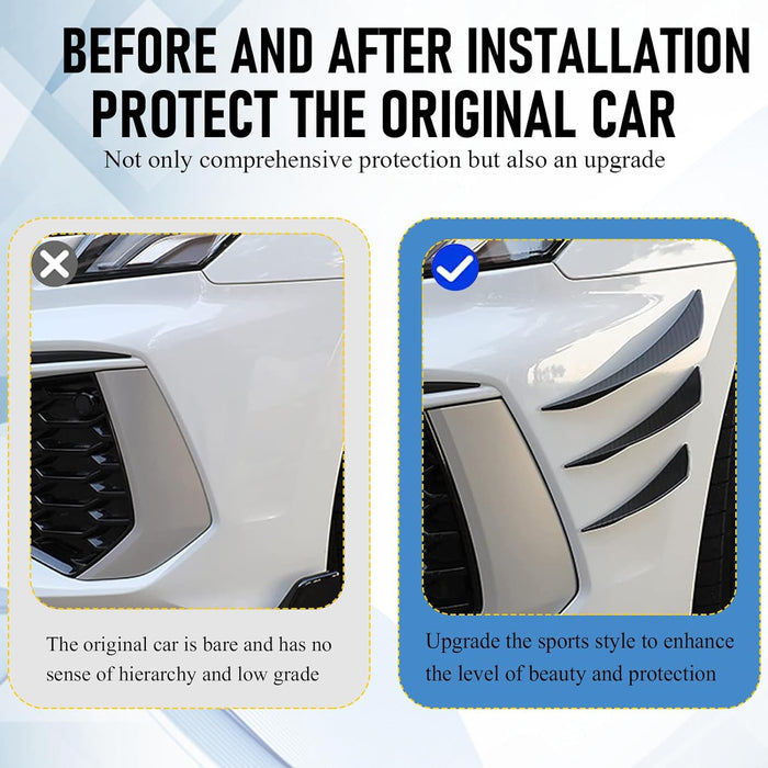 Pack-6 Car Spoiler Canards Kit