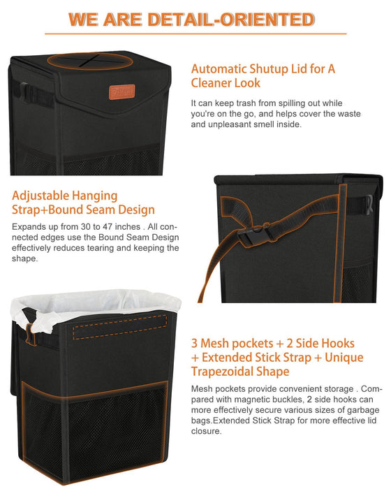 Car Trash Can with Lid