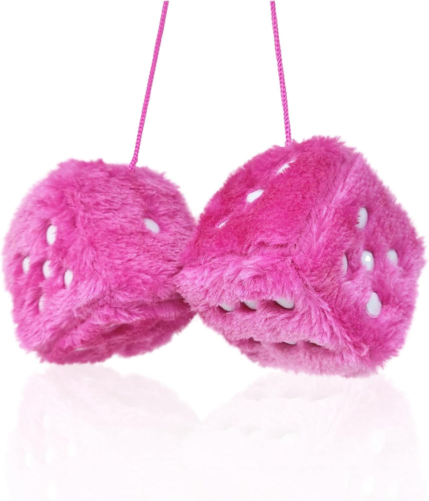Fuzzy Plush Dice for Car Mirror