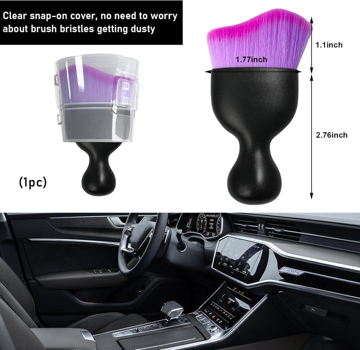 Car Detailing Brush, Curved Soft Bristles