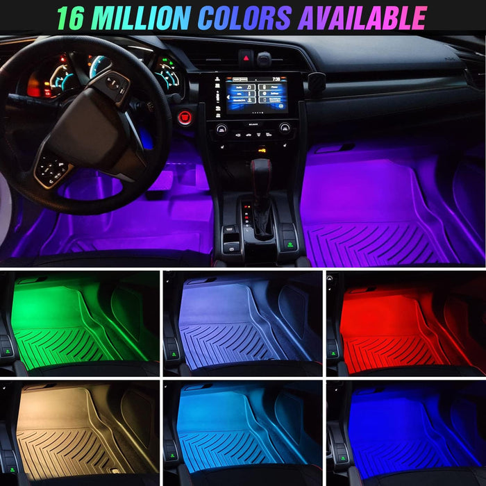 4PCS USB Interior Car Lights 48 Leds