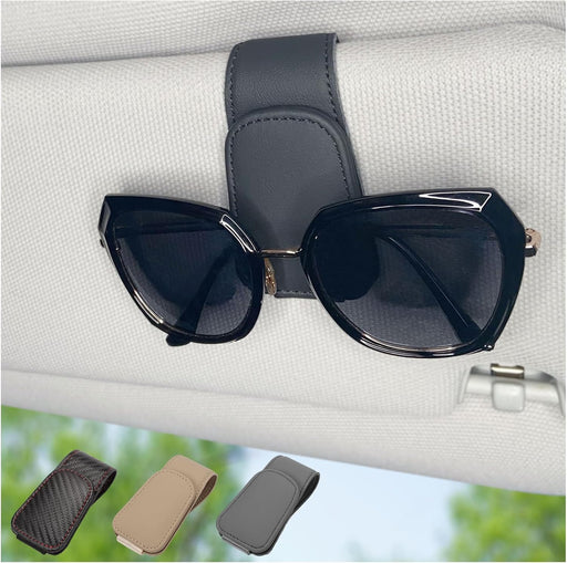 Magnetic Leather Sunglass Holder for Car