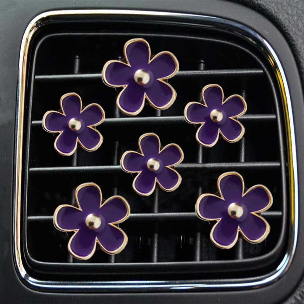 Air Vent Clips - 6 Pcs Daisy Flower