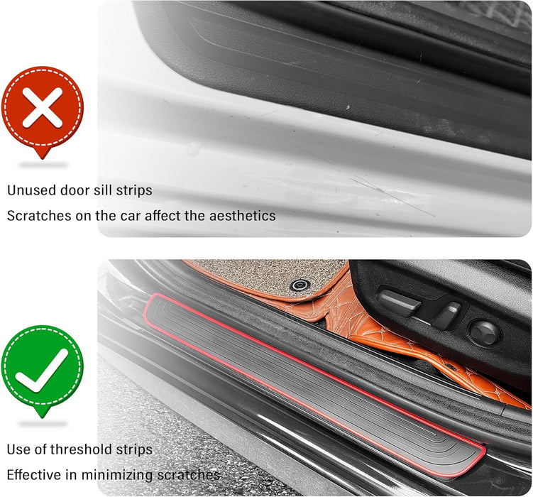 4PCS Car Door Sill Protector