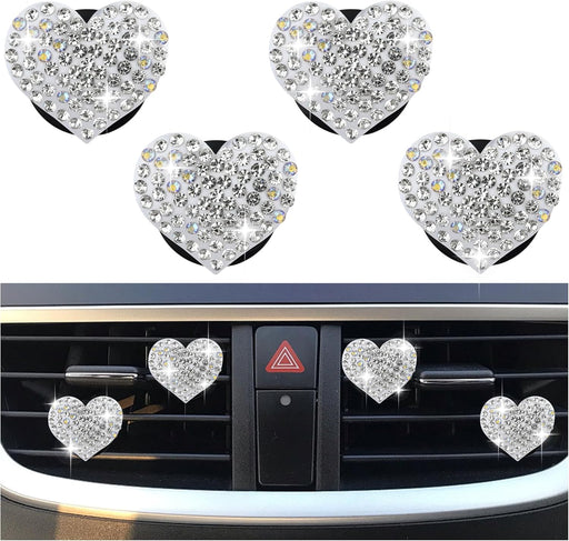 4PCS Heart-Shaped Car Vent Clips 