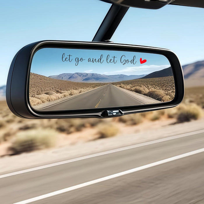4 Xlet Go and Let God Rear View Mirror Sticker