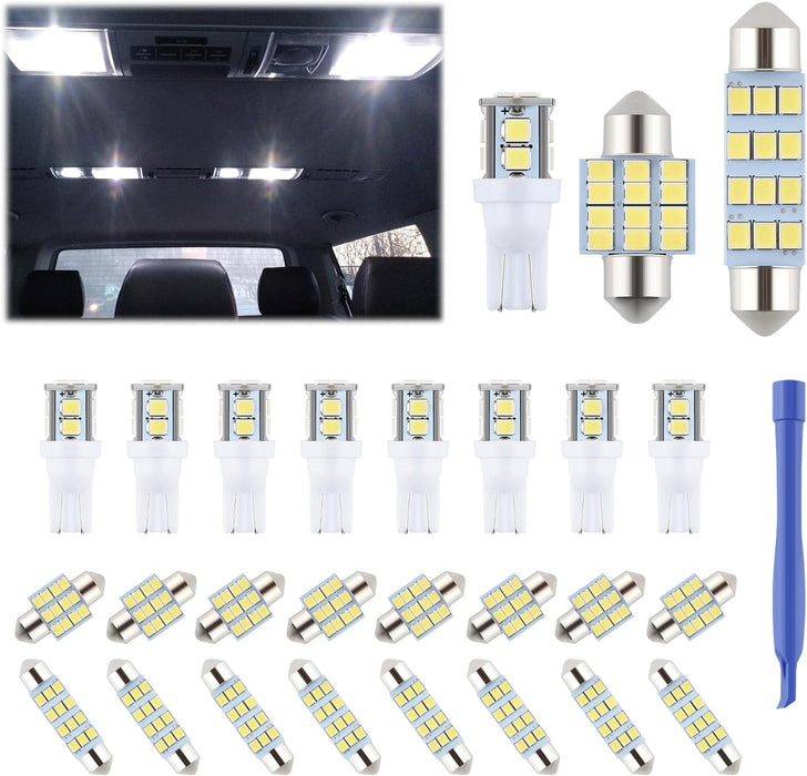 24 Pieces Dome Light LED Car Interior Bulb Kit 