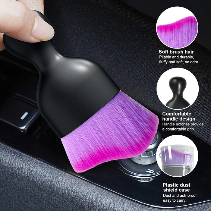 Car Detailing Brush, Curved Soft Bristles