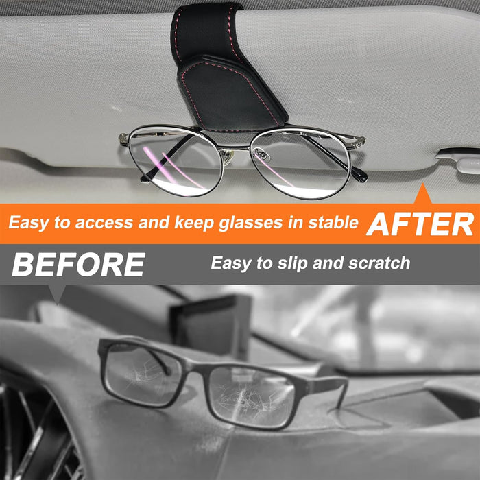 Black Sunglasses Holder for Car Visor