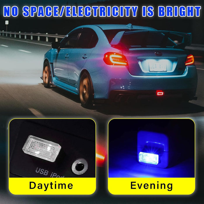4 PCS USB LED Car Interior Atmosphere Lamp