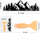 Vinyl Snow Mountain Tree Decal Sticker