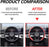 2Pcs Universal Fit Carbon Fiber Steering Wheel 