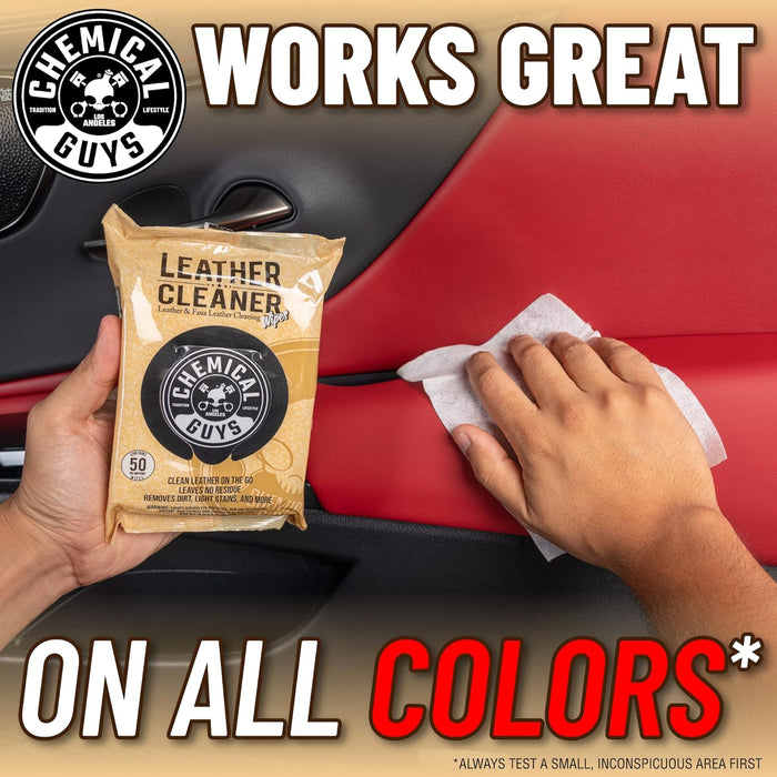 Leather Cleaner Wipes Mega 50 Pack 