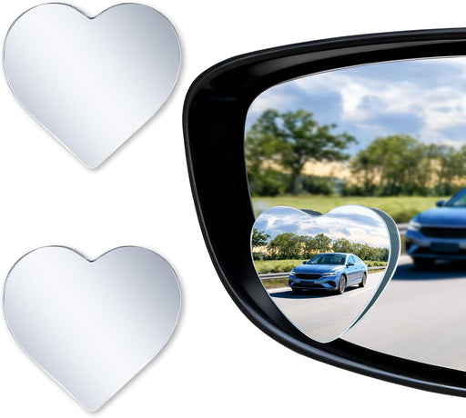 Blind Spot Mirrors, Heart Shaped HD Glass Frameless 