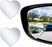 Blind Spot Mirrors, Heart Shaped HD Glass Frameless 
