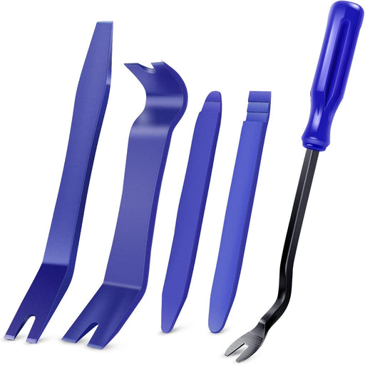 5PCS Auto Trim Removal Tool Kit No-Scratch Pry Tool Kit for Car Door Clip Panel & Audio Dashboard Dismantle -5PCS