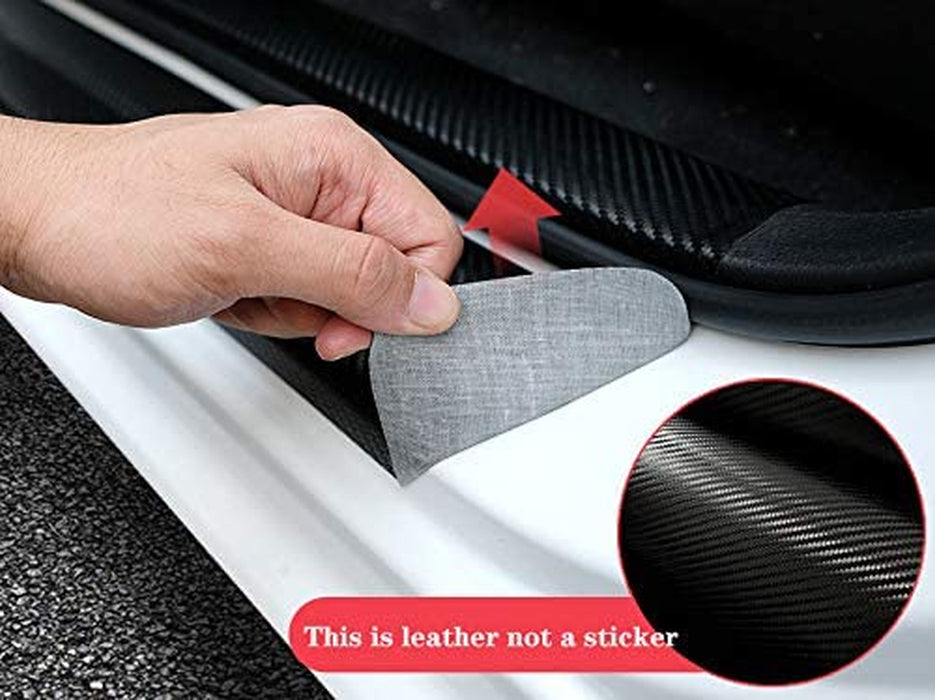 4Pcs Car Door Sill Protector Reflective 4D