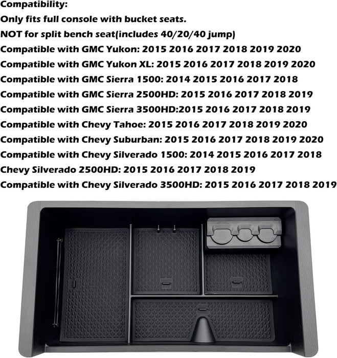 Center Console Organizer Tray Compatible