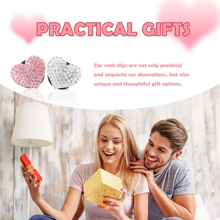 4PCS Heart-Shaped Car Vent Clips 