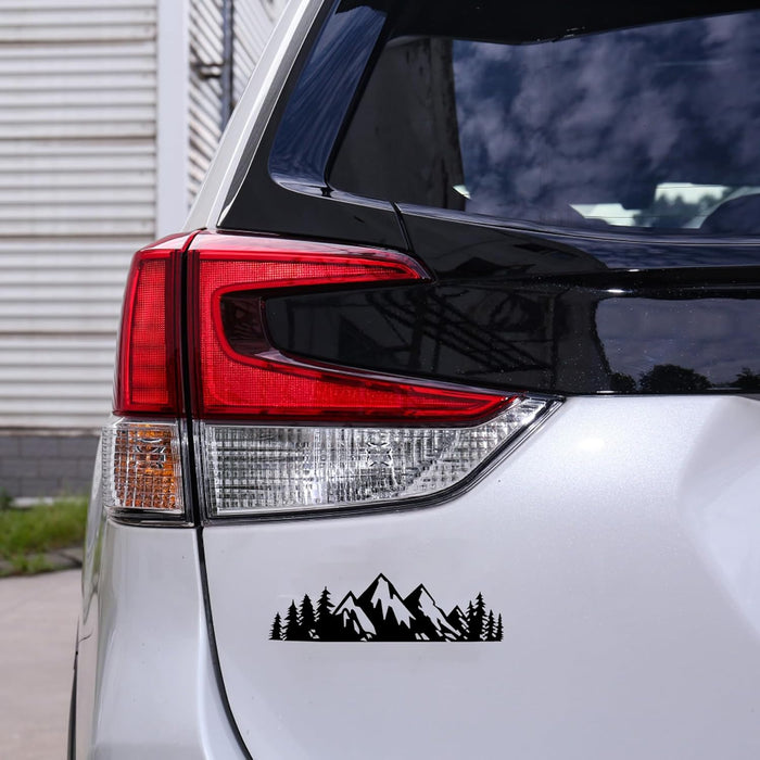 Vinyl Snow Mountain Tree Decal Sticker