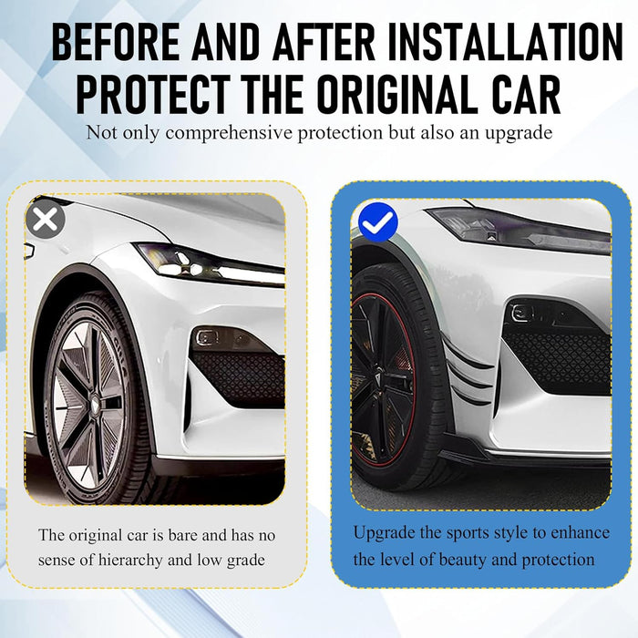 Pack-6 Car Spoiler Canards Kit