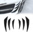 Pack-6 Car Spoiler Canards Kit