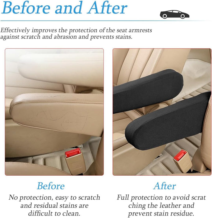 2 Pcs Car Front Seat Armrest Covers