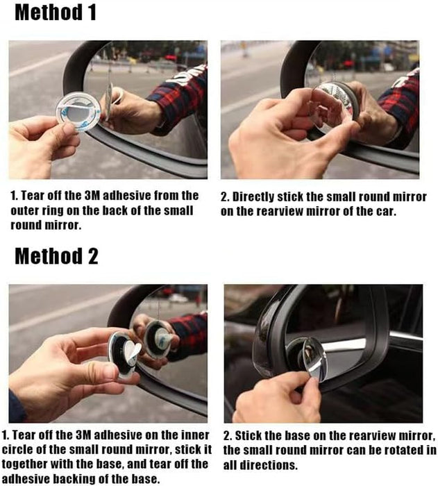 KARKOR Blind Spot Mirror round HD Glass