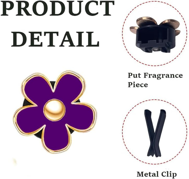 Air Vent Clips - 6 Pcs Daisy Flower