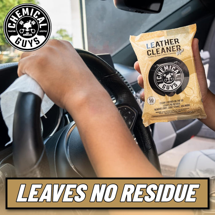 Leather Cleaner Wipes Mega 50 Pack 