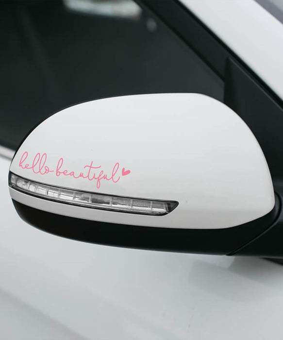 Mirror Decal - Hello Beautiful Rearview