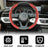 2Pcs Universal Fit Carbon Fiber Steering Wheel 