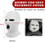 2 PCS Car Headrest Cover, Personalized Funny Car Seat Full Face Mask, Ski Mask Wrap Protection for Auto Front Seat Rest Decoration, Universal Interior Car Accessories (White)